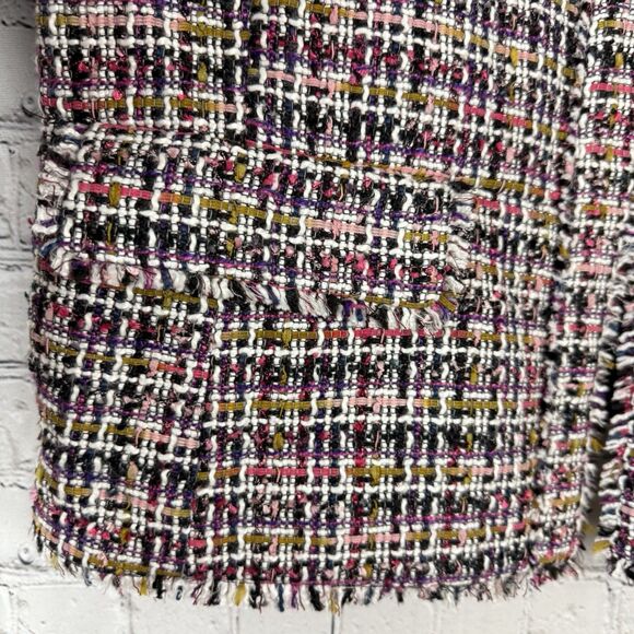 NWT Ann Taylor Fringe Tweed Jacket Multicolor Business Casual - Picture 9 of 12